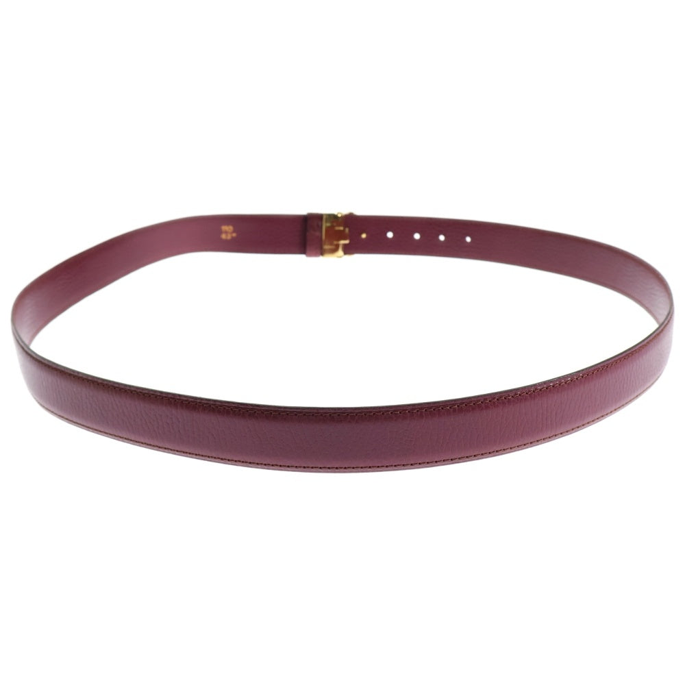 Cartier(カルティエ) ベルト ワインレッド レザー ゴールド金具 110 43'