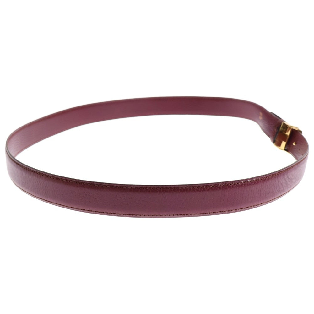 Cartier(カルティエ) ベルト ワインレッド レザー ゴールド金具 110 43'