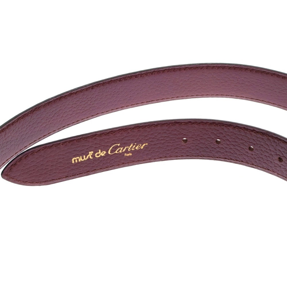 Cartier(カルティエ) ベルト ワインレッド レザー ゴールド金具 110 43'