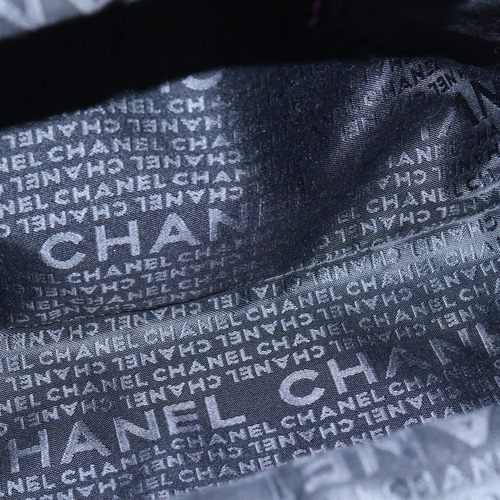 CHANEL(シャネル) カメリア フラワーモチーフ ラムスキンハンドバッグ ブラック レディース