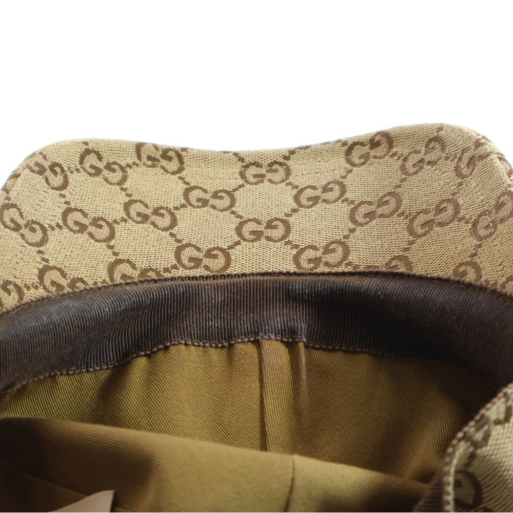 GUCCI(グッチ) ベースボールキャップ GGキャンバス GGロゴ 帽子 ブラウン×ベージュ 576253