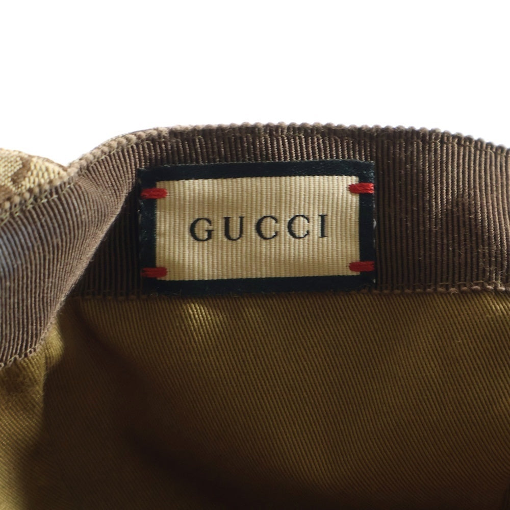 GUCCI(グッチ) ベースボールキャップ GGキャンバス GGロゴ 帽子 ブラウン×ベージュ 576253