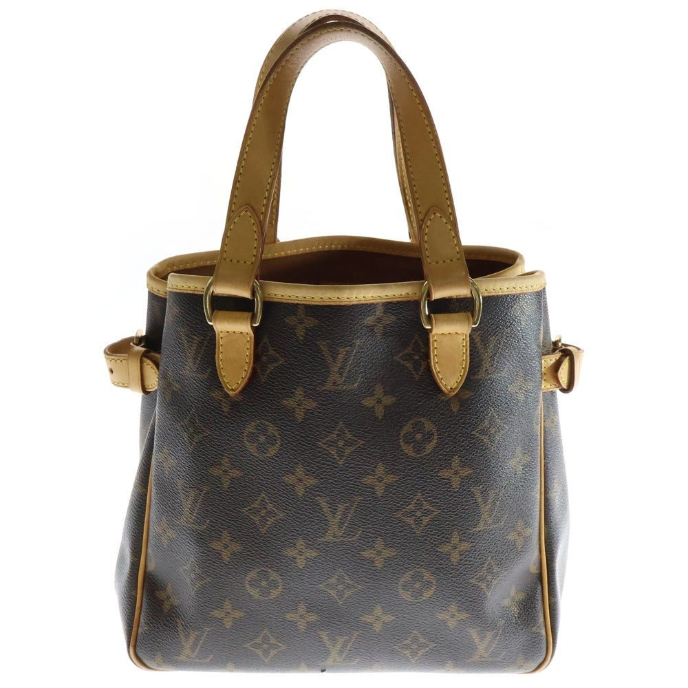 LOUIS VUITTON(ルイヴィトン) モノグラム バティニョール ミニトートバッグ ハンドバッグ ブラウン ゴールド金具 レザー M51156