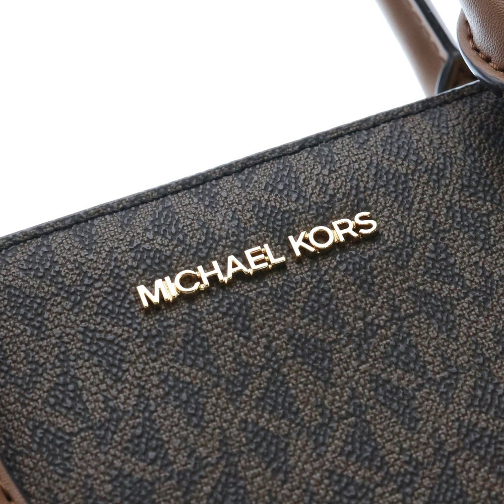MICHAEL KORS(マイケルコース) シグネチャー 2wayバッグ ハンドバッグ ショルダーバッグ ブラウン レザー ゴールド金具 35S3G6HS2B