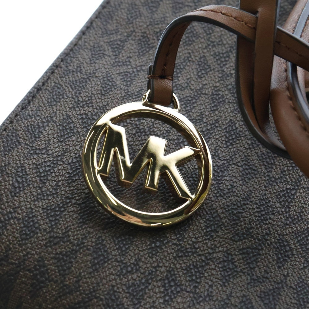 MICHAEL KORS(マイケルコース) シグネチャー 2wayバッグ ハンドバッグ ショルダーバッグ ブラウン レザー ゴールド金具 35S3G6HS2B