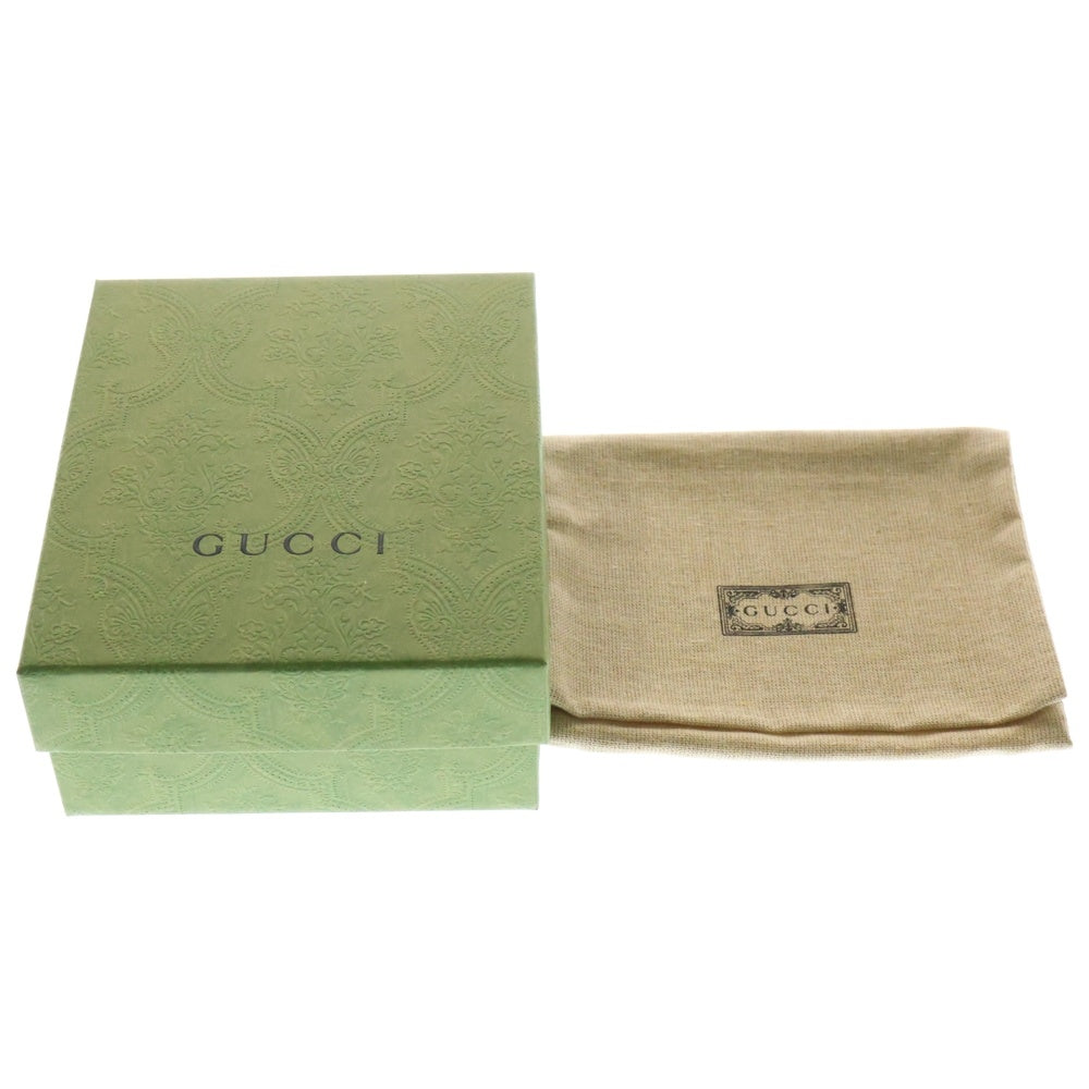 GUCCI(グッチ) ジャッキー1961 GGスプリーム ウェブ シェリーライン レザー キャンバス コンパクトウォレット 二つ折り財布 ゴールド金具 ブラウン 645536
