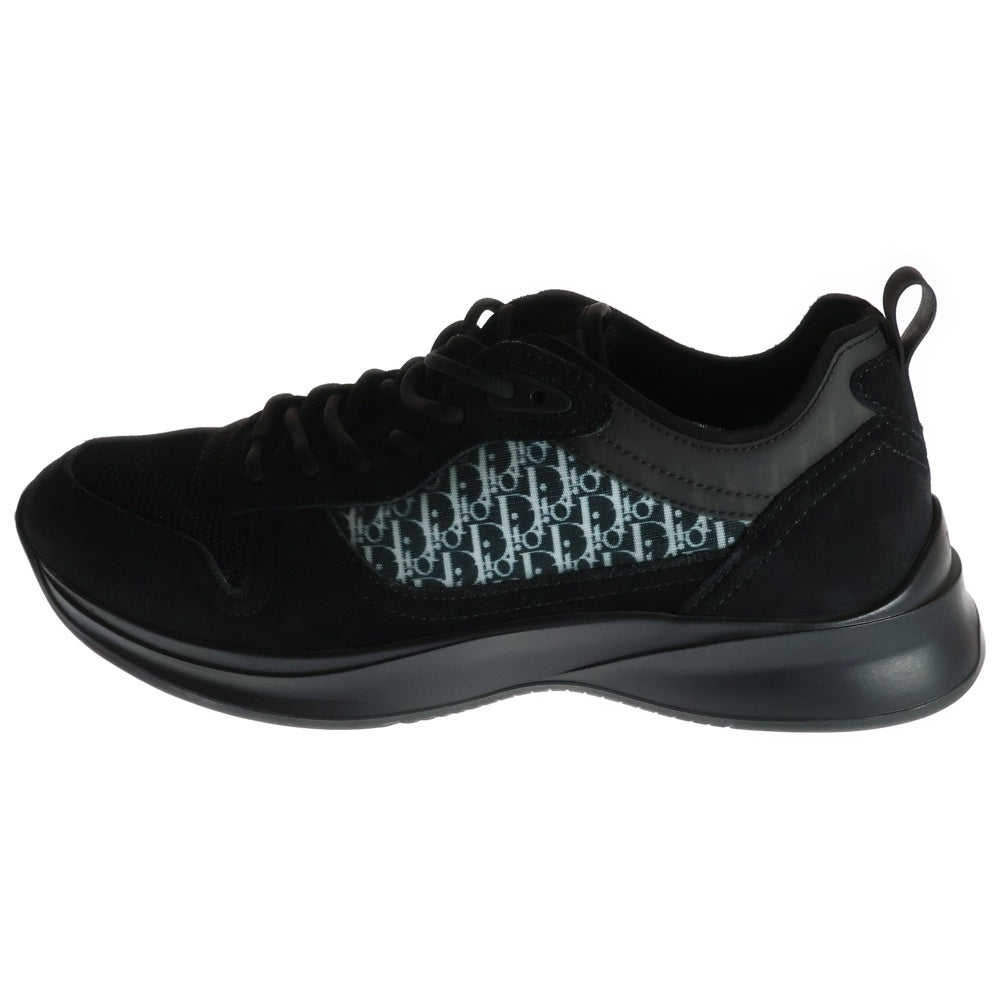 Christian Dior(クリスチャンディオール) B25 RUNNER ランナー オブリーク トロッター柄 切り替え スウェードレザー ローカットスニーカー シューズ ブラック 3SN283YUH90043