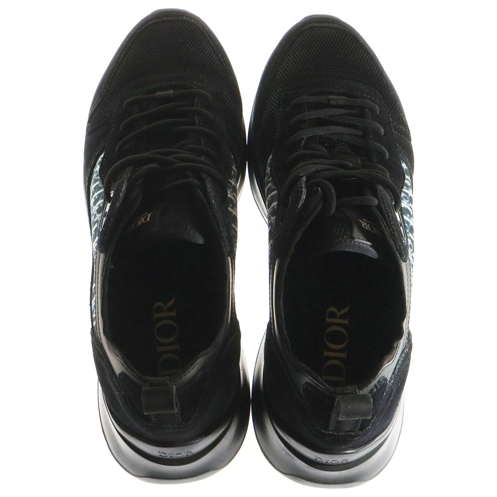 Christian Dior(クリスチャンディオール) B25 RUNNER ランナー オブリーク トロッター柄 切り替え スウェードレザー ローカットスニーカー シューズ ブラック 3SN283YUH90043