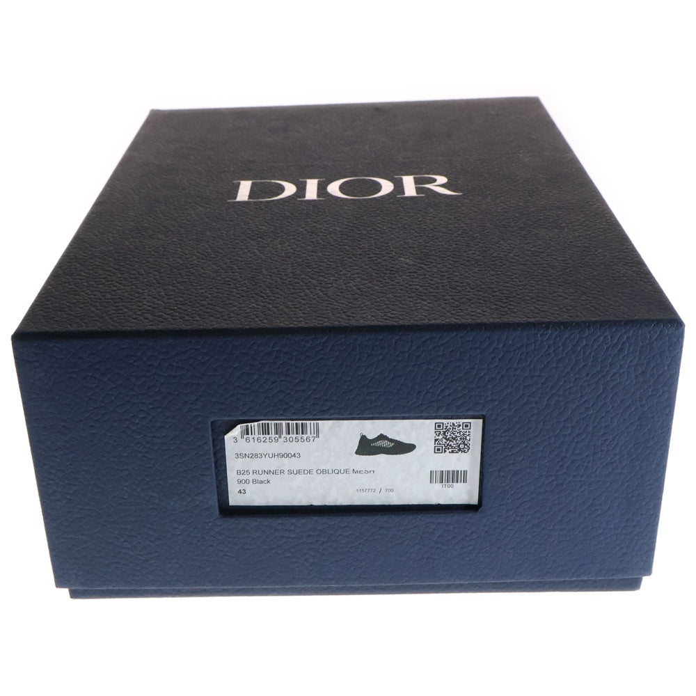 Christian Dior(クリスチャンディオール) B25 RUNNER ランナー オブリーク トロッター柄 切り替え スウェードレザー ローカットスニーカー シューズ ブラック 3SN283YUH90043