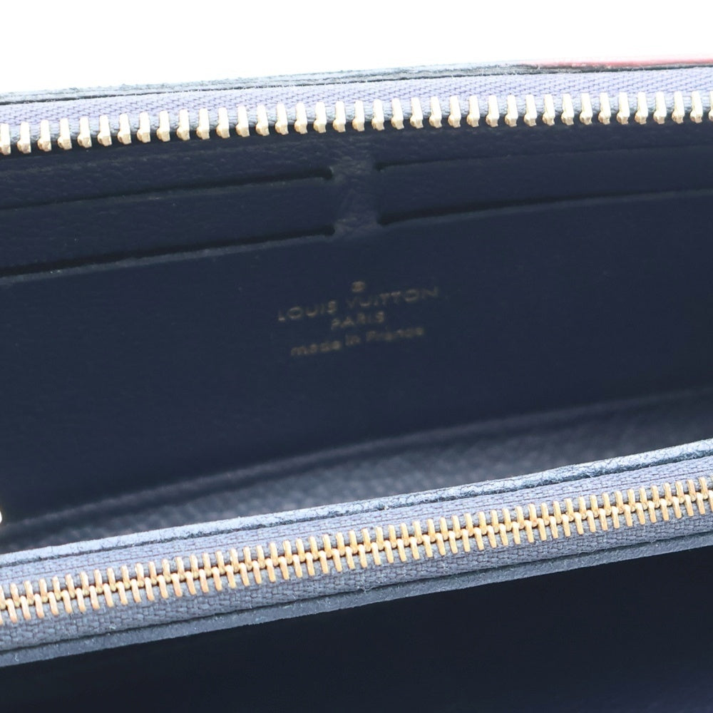 LOUIS VUITTON(ルイヴィトン) モノグラム ポルトフォイユ・クレマンス 長財布 ロングウォレット カードケース ゴールド金具 ネイビー レザー M60171