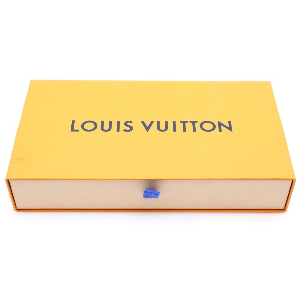 LOUIS VUITTON(ルイヴィトン) モノグラム ポルトフォイユ・クレマンス 長財布 ロングウォレット カードケース ゴールド金具 ネイビー レザー M60171