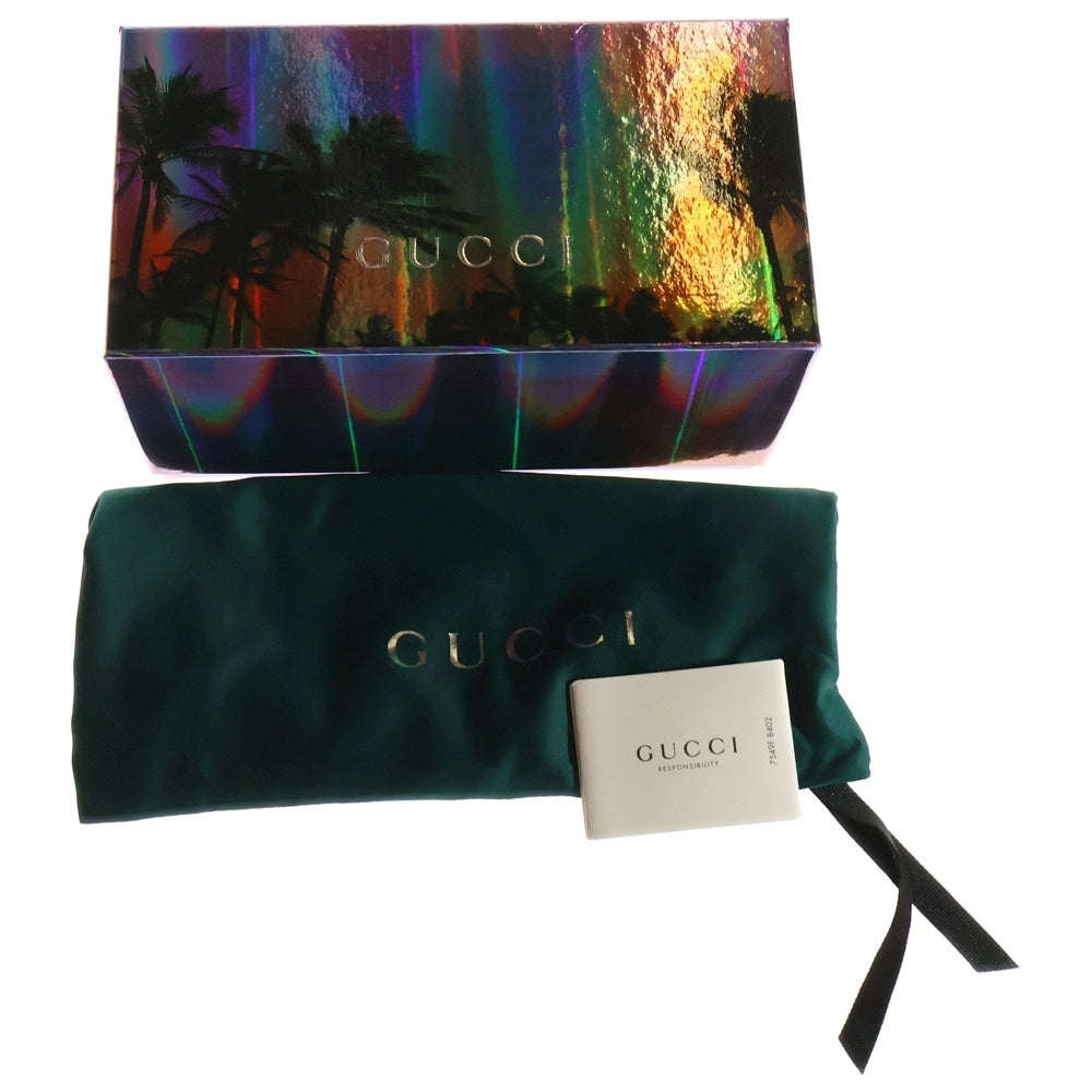 GUCCI(グッチ) GGフローラ スプリーム オフィーディア PVC レザー コスメティックポーチ ゴールド金具 ベージュ/レッド 548394