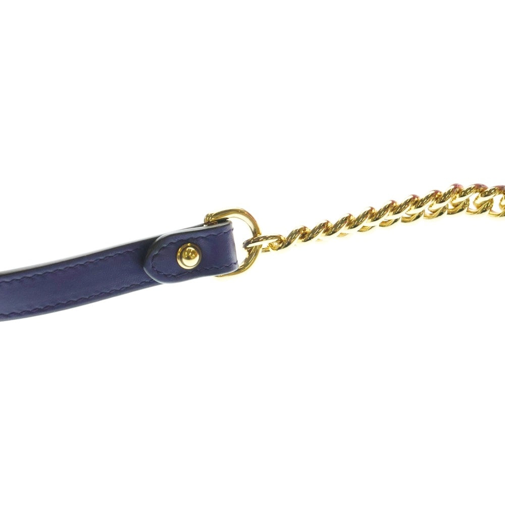 GUCCI(グッチ) GGマーモント ショルダーバッグ ハンドバッグ チェーンバッグ パープル×マルチカラー ゴールド金具 ツイード レザー 443497