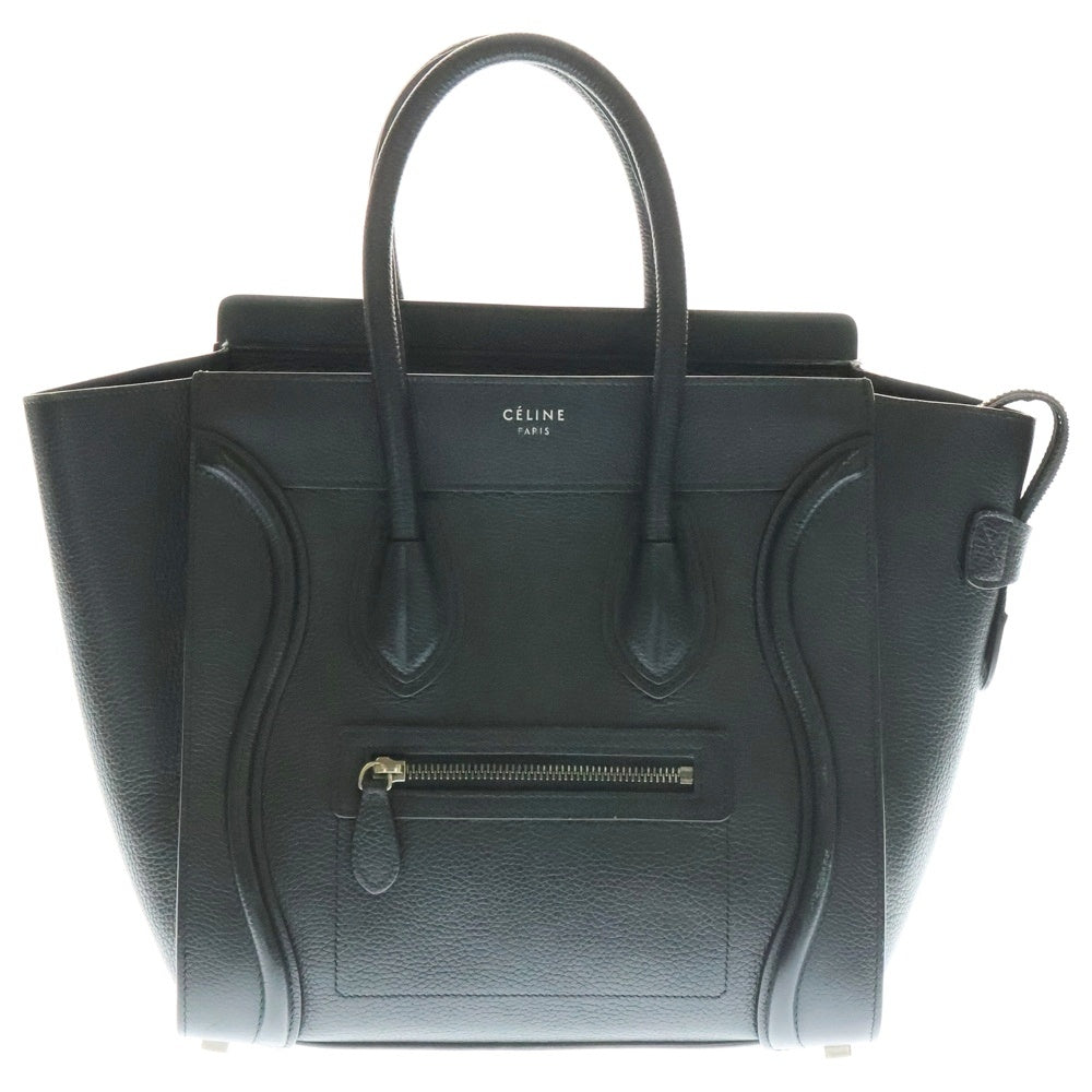 CELINE(セリーヌ) ラゲージ マイクロ トートバッグ ハンドバッグ ブラック レザー
