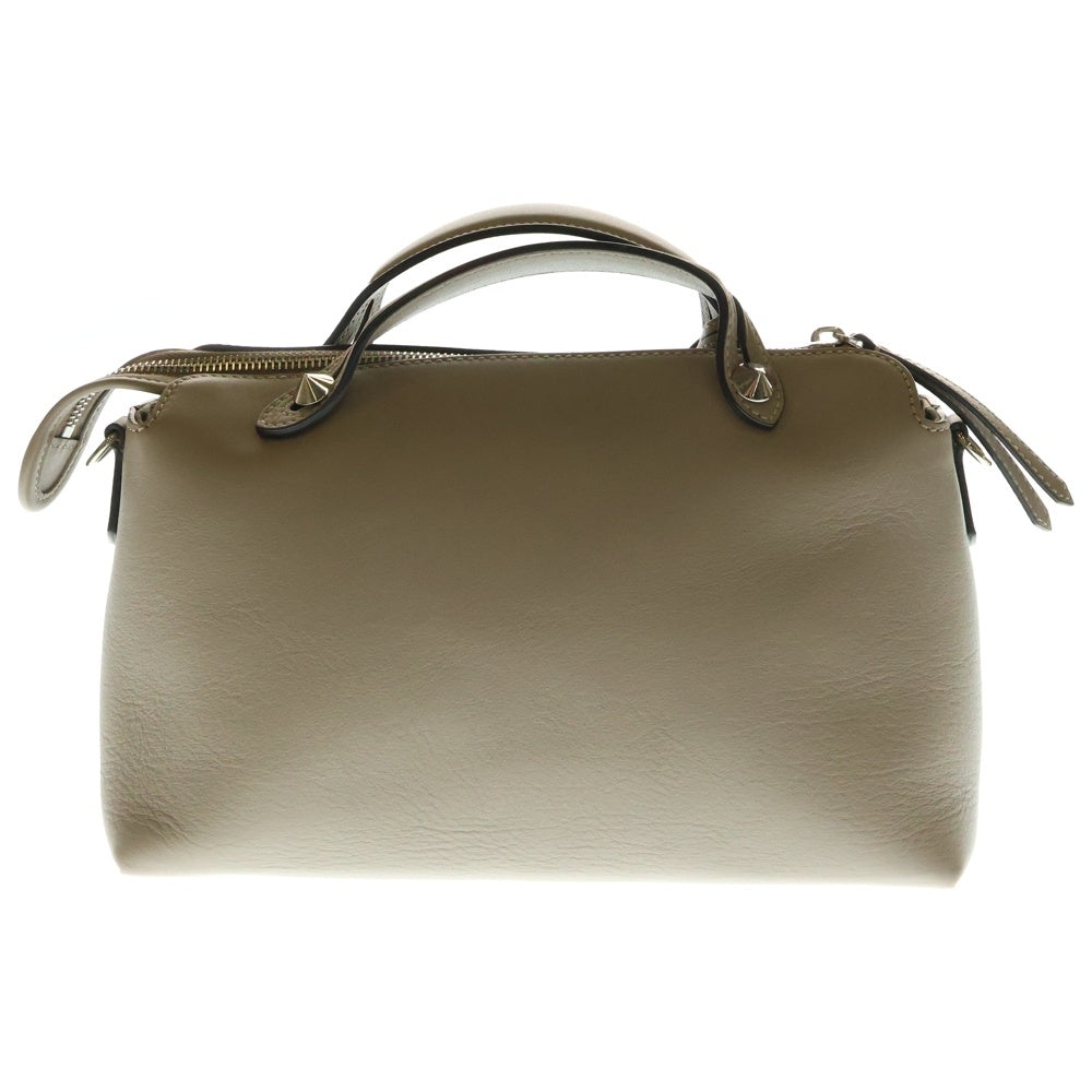 FENDI(フェンディ) バイザウェイ ミディアム レザー 2WAY ハンド ショルダーバッグ シルバー金具 ベージュ 8BL146