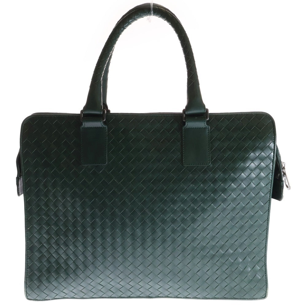 BOTTEGA VENETA(ボッテガヴェネタ) イントレチャート レザー ハンド ブリーフケース ビジネスバッグ グリーン