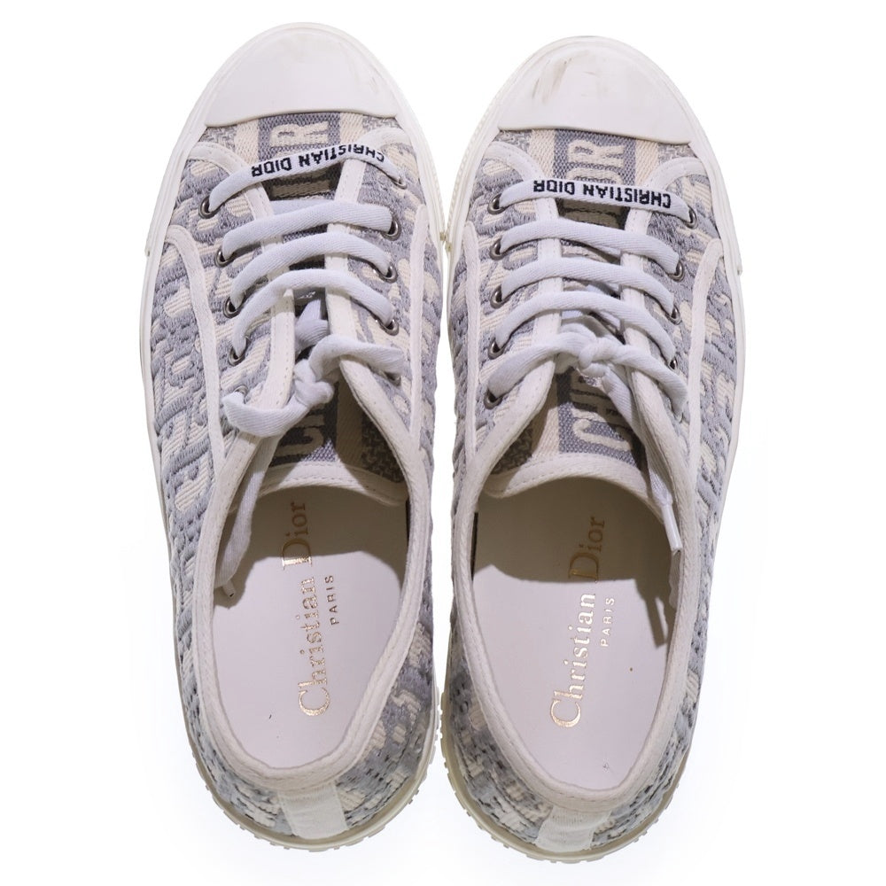 DIOR(ディオール) Walk'n'Dior ウォーキンディオール オブリーク キャンバス レースアップ ローカットシューズ スニーカー グレー レディース