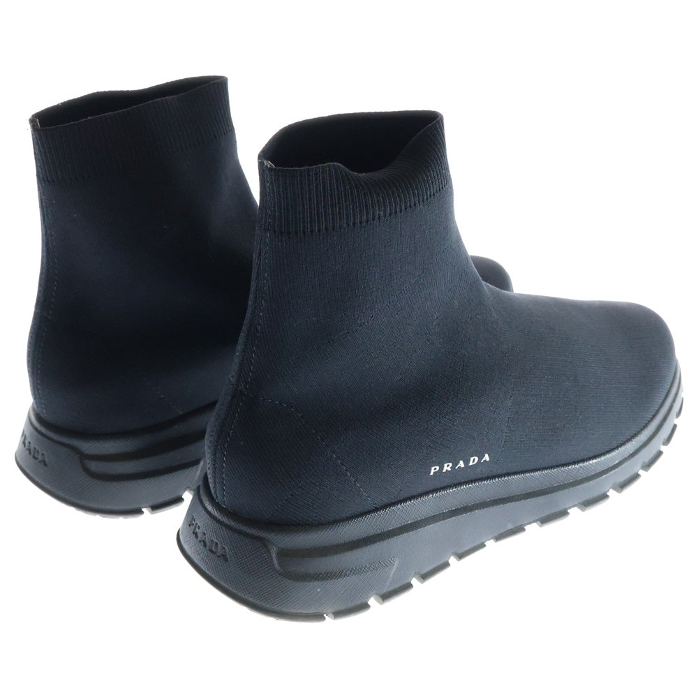 PRADA(プラダ) ロゴハイカットソックススニーカー ブラック 8 1/2