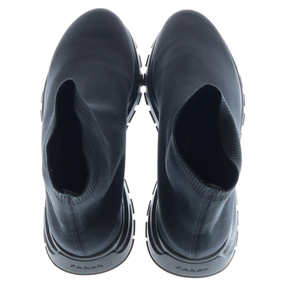 PRADA(プラダ) ロゴハイカットソックススニーカー ブラック 8 1/2