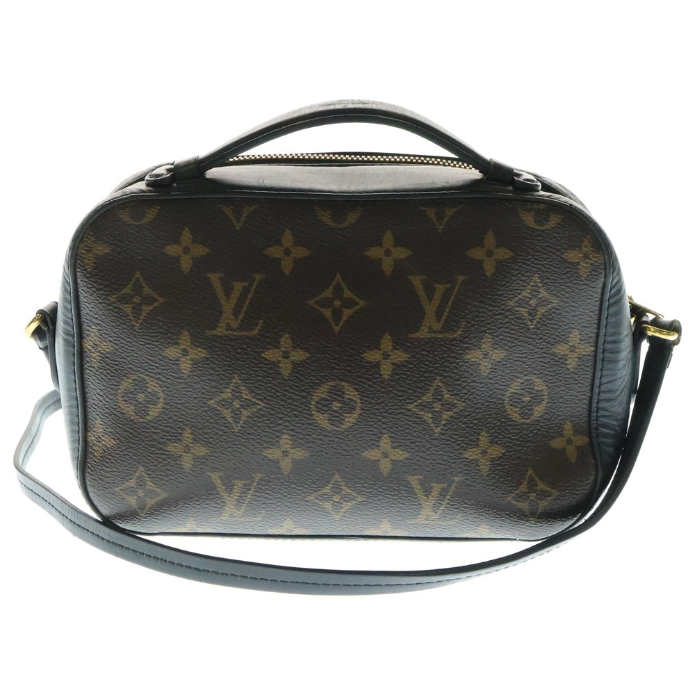LOUIS VUITTON(ルイヴィトン) モノグラムキャンバス サントンジュ ショルダーバッグ ブラック×ブラウン ノワール ゴールド金具 PVC×レザー M43555