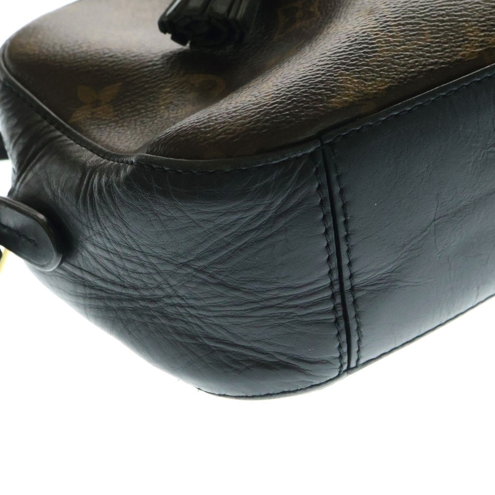 LOUIS VUITTON(ルイヴィトン) モノグラムキャンバス サントンジュ ショルダーバッグ ブラック×ブラウン ノワール ゴールド金具 PVC×レザー M43555