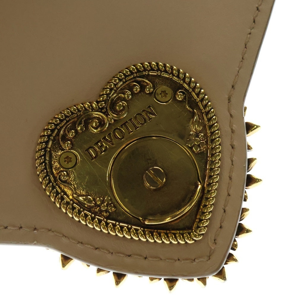 DOLCE & GABBANA(ドルチェアンドガッバーナ) SMALL DEVOTION スモール ディボーション ハートロゴプレート 2WAY ハンド チェーンショルダーバッグ ゴールド金具 ピンク