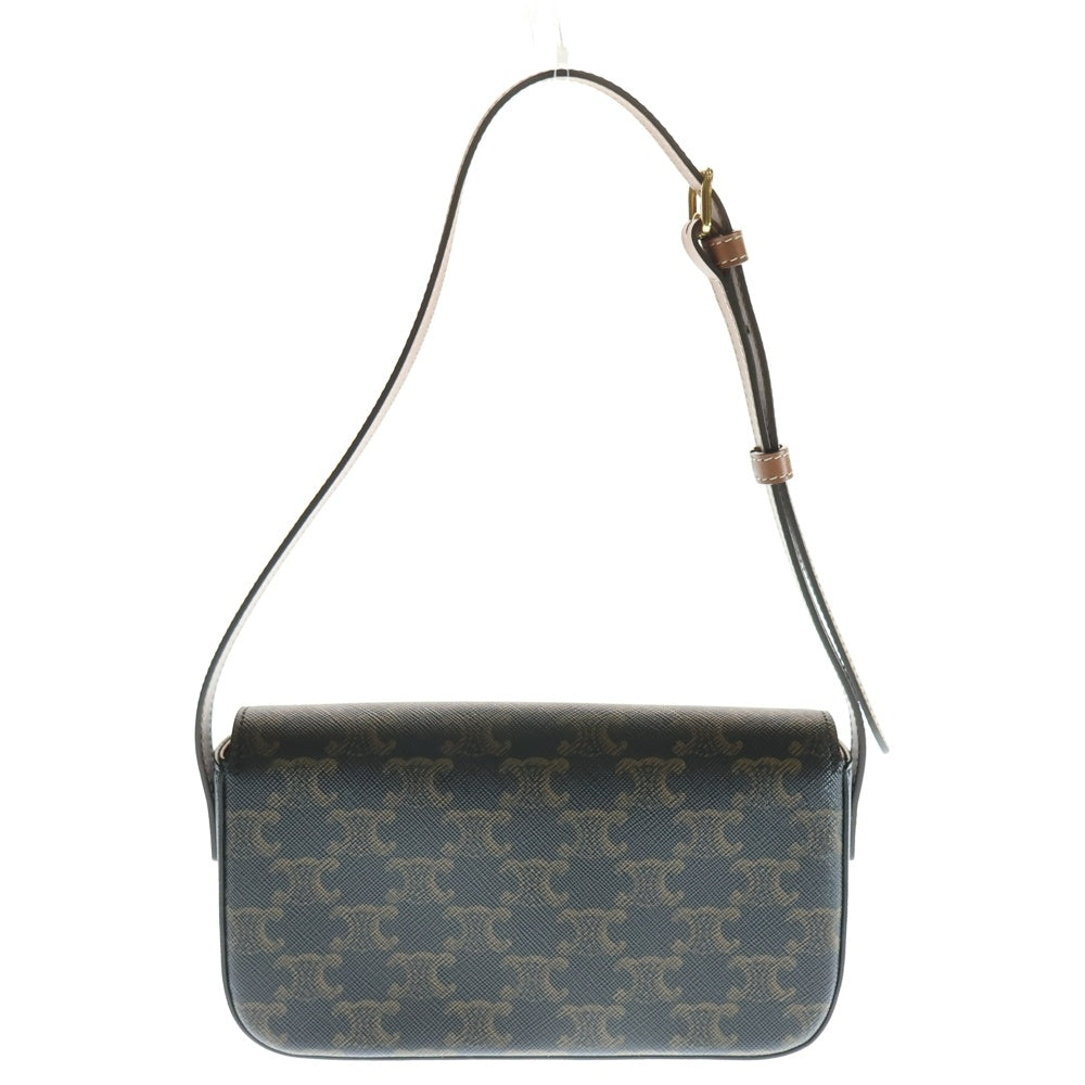 CELINE(セリーヌ) トリオンフ クロード マカダム柄 レザーワンショルダーバッグ ハンドバッグ ブラウン レディース 194142CUZ.04LU