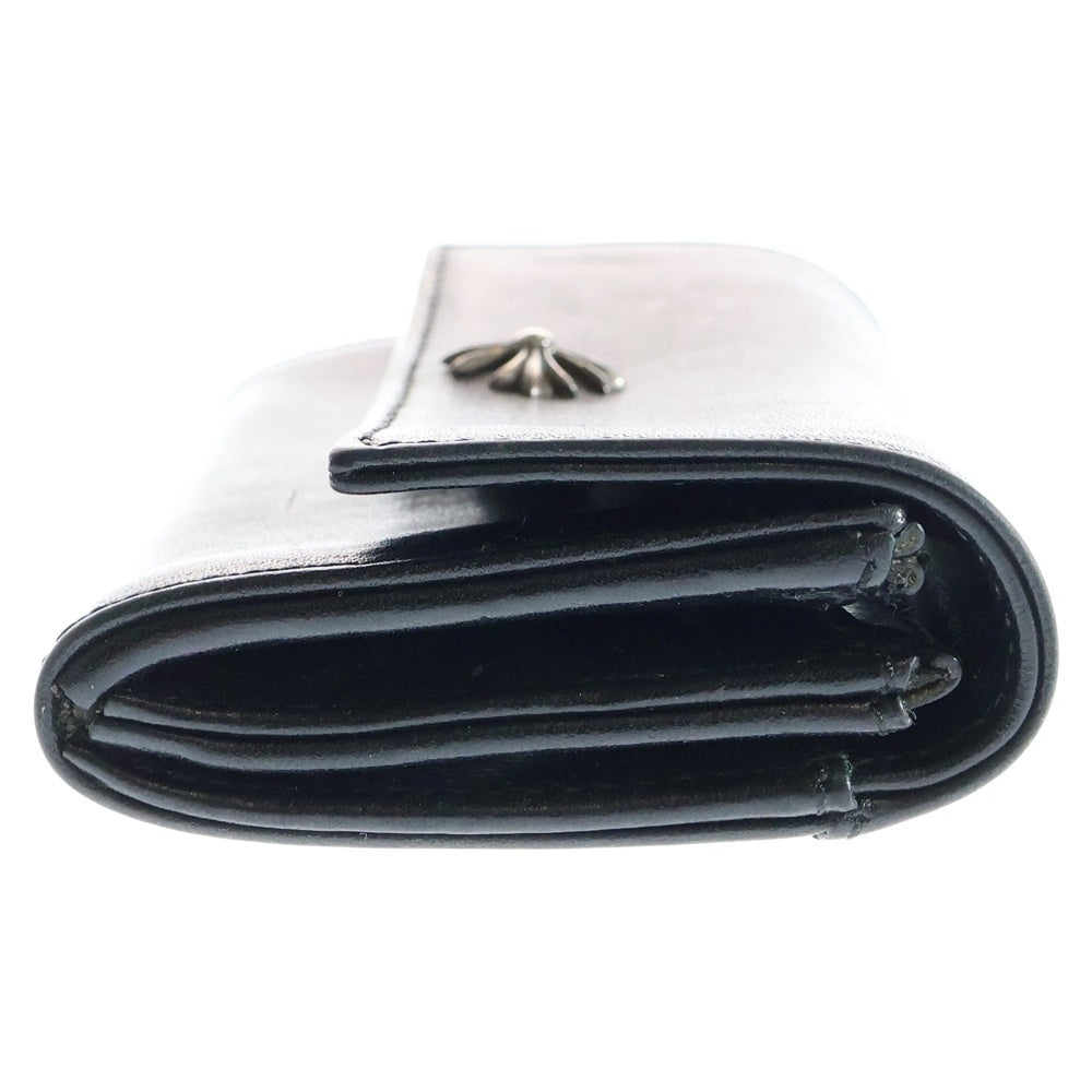CHROME HEARTS(クロムハーツ) TINY WALLET タイニーレザーウォレット CHプラスボタン 財布 ブラック BCA372