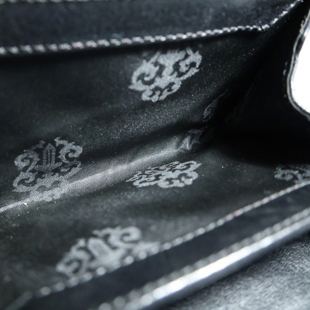 CHROME HEARTS(クロムハーツ) TINY WALLET タイニーレザーウォレット CHプラスボタン 財布 ブラック BCA372
