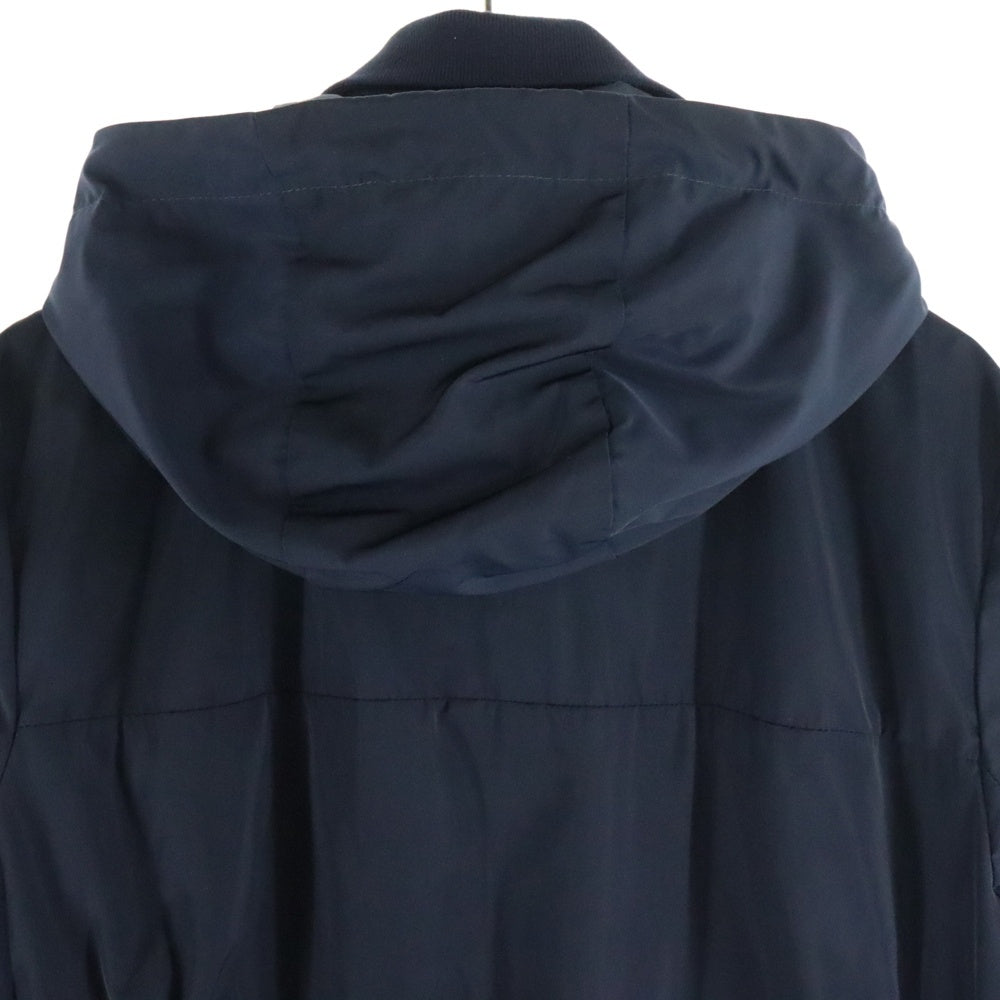 MONCLER(モンクレール) 19SS DISTHENE ディスシン ワッペンロゴ ウエストマーク フーデッド ジップアップ ナイロン ジャケット ネイビー レディース E10934600405 54543