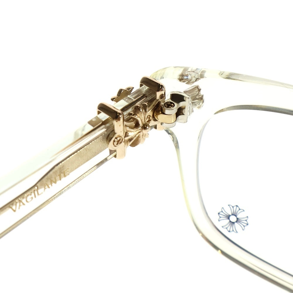 CHROME HEARTS(クロムハーツ) VAGILANTE CHプラステンプル クリアフレームサングラス 眼鏡 アイウェア ゴールド