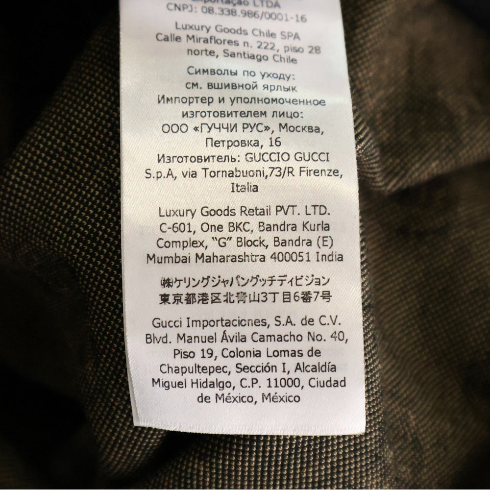 GUCCI(グッチ) 22AW GG総柄ジャガード シェリーライン コットンジャージ ジップアップ トラックジャケット ブラック/ベージュ 695955