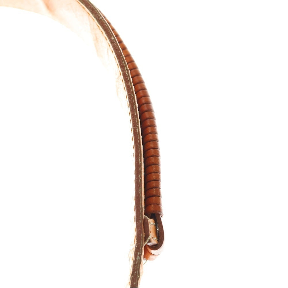 LOEWE(ロエベ) アナグラム ターンロック ワンショルダーバッグ ハンドバッグ ブラック×オレンジ ゴールド金具 レザー×スエード