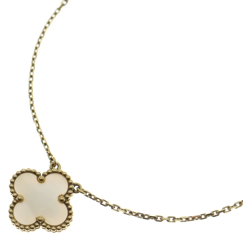 Van Cleef & Arpels(ヴァンクリーフアンドアーペル) ヴィンテージアルハンブラ マザーオブパール チェーンネックレス Au750YG イエローゴールド レディース VCARA45900