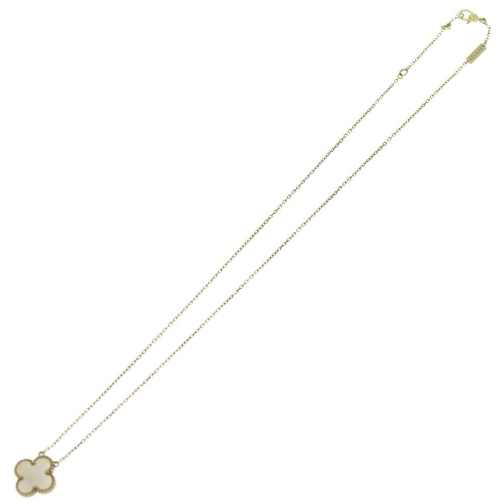 Van Cleef & Arpels(ヴァンクリーフアンドアーペル) ヴィンテージアルハンブラ マザーオブパール チェーンネックレス Au750YG イエローゴールド レディース VCARA45900