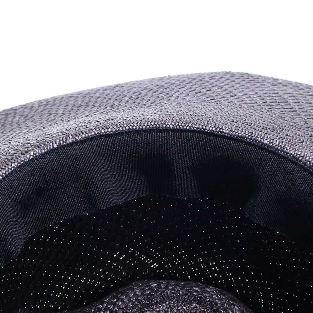 HERMES(エルメス) グラントゥラララ シルクリボン付き ストローハット 麦わら帽子 ブラック