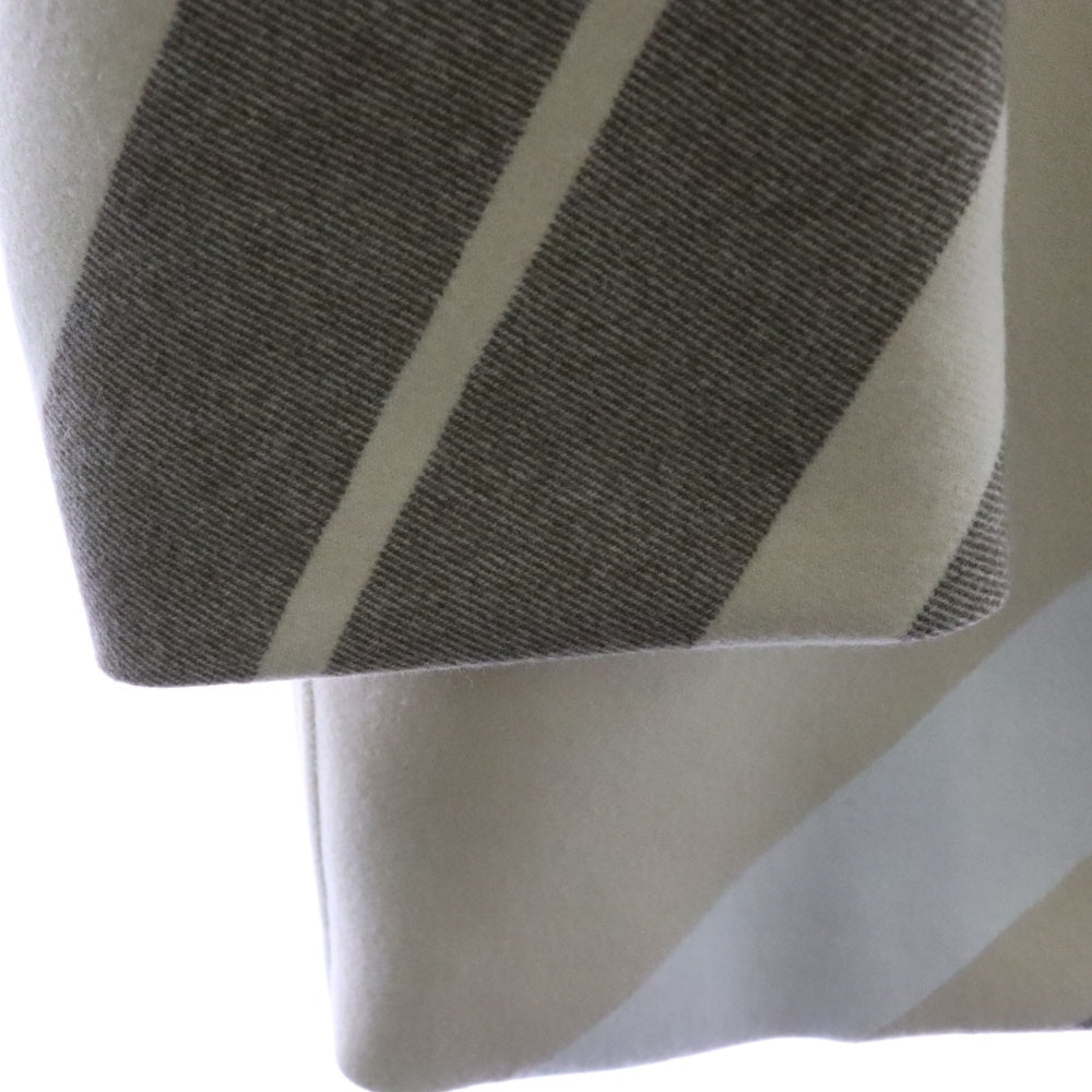 HERMES(エルメス) 22AW MOSAIQUE モザイク 総柄 シルク混 ウール ラグランスリーブ ジップアップ ステンカラーコート ベージュ 2H0133DI