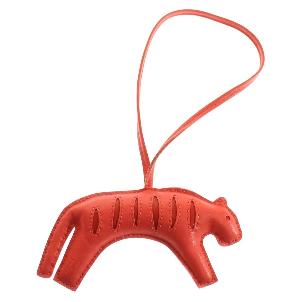 HERMES(エルメス) ルール バッグチャーム ローズメキシコ スイフト レッド レザー