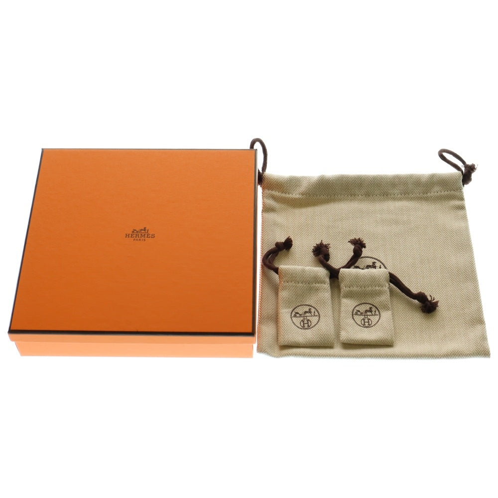 HERMES(エルメス) マイヨン シェーヌダンクル バンドリエール ショルダーストラップ エプソン ブラウン×レッド シルバー金具 Y刻印