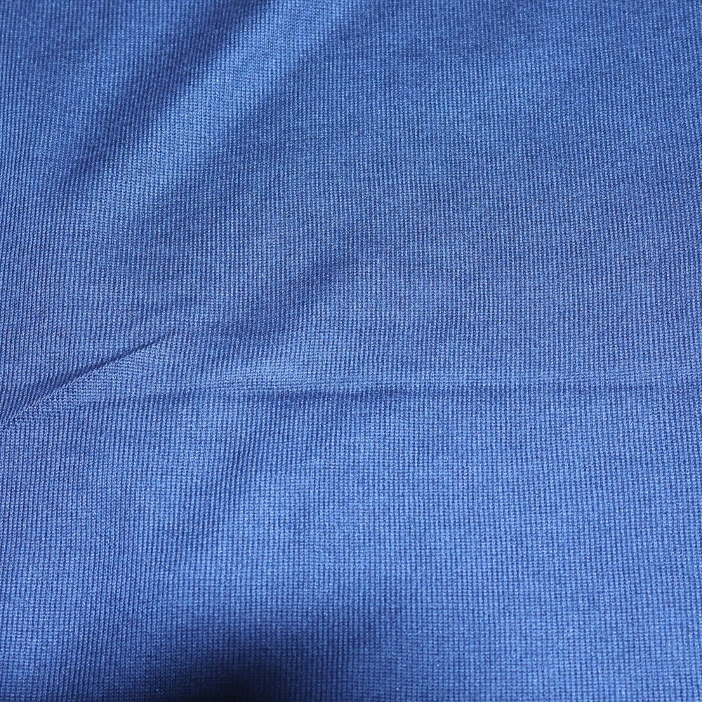 CHANEL(シャネル) ロゴジャガード ストライプ シルク カシミヤ ニット ストール マフラー ネイビー/ブラック