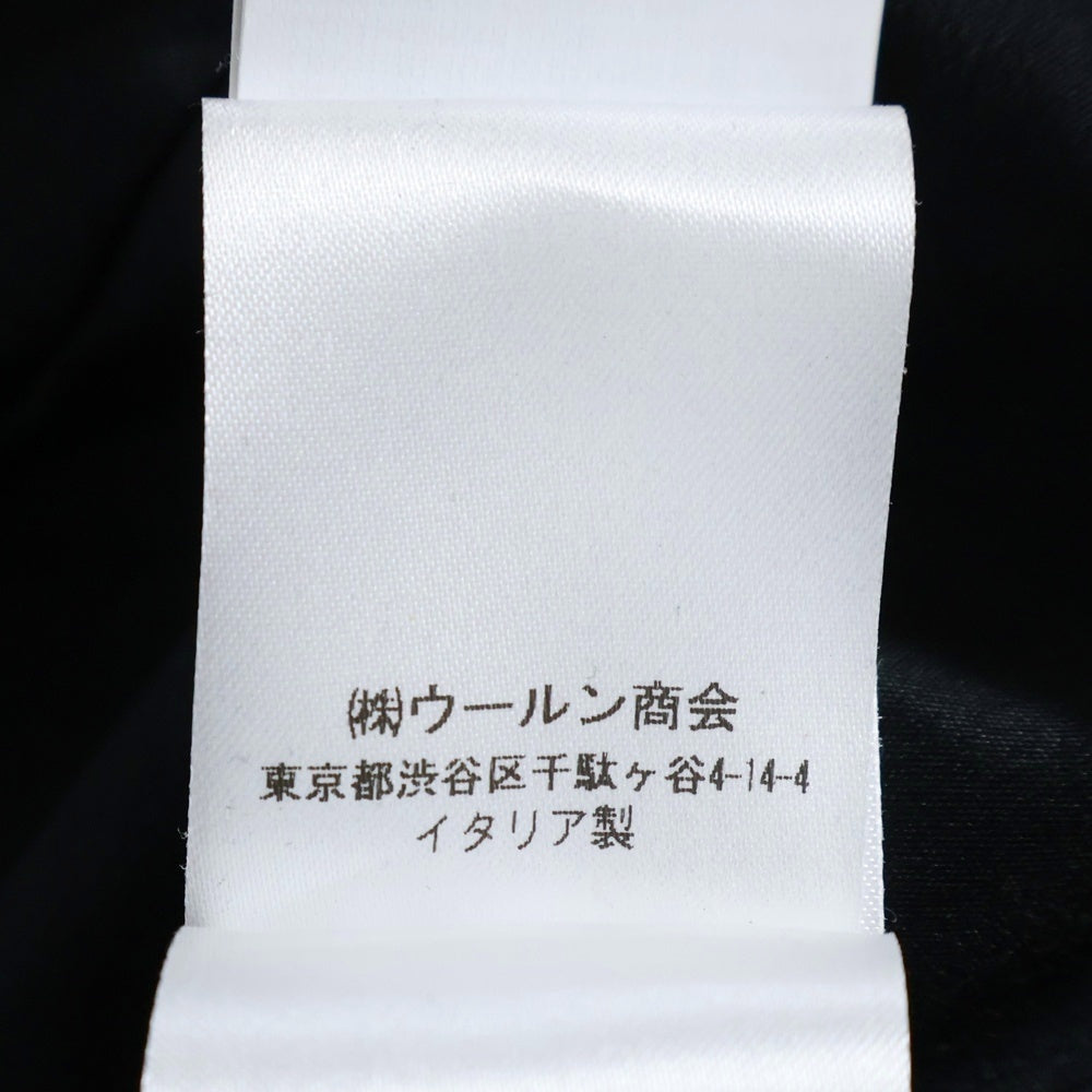 Blumarine(ブルマリン) レースデザイン ラムスキン レザー ノーカラー ジップアップ ジャケット ブラック レディース WT0225300