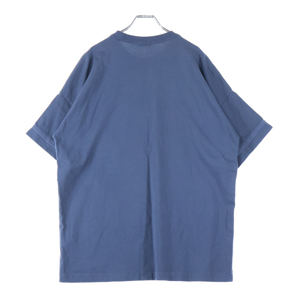 Christian Dior(クリスチャンディオール) 24AW ×STONE ISLAND ストーンアイランド ロゴ クルーネック 半袖Tシャツ カットソー ブルー 493J638A0554