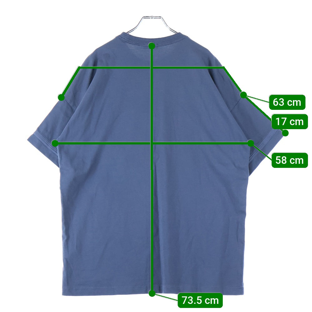 Christian Dior(クリスチャンディオール) 24AW ×STONE ISLAND ストーンアイランド ロゴ クルーネック 半袖Tシャツ カットソー ブルー 493J638A0554