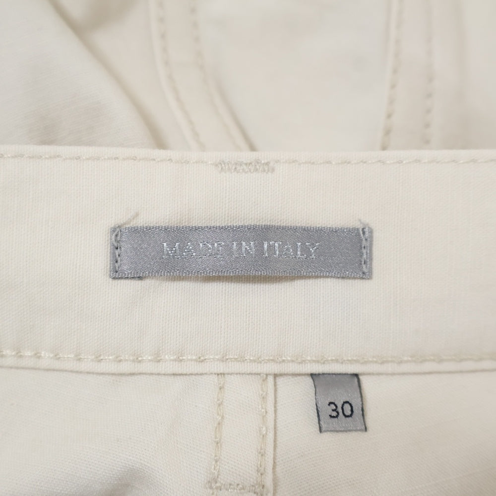 Christian Dior(クリスチャンディオール) CDハートロゴ刺繍 コットン ワイド ストレート ボタンフライ ハーフ ショートパンツ ショーツ ホワイト 313D008D384X