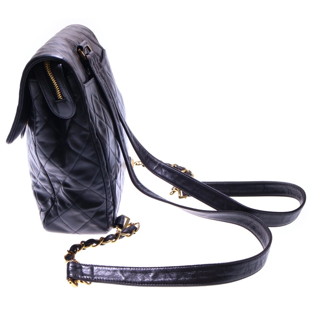 CHANEL(シャネル) マトラッセ ココマーク リュックサック バックパック ブラック ラムスキン ゴールド金具