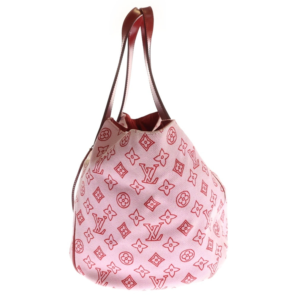 LOUIS VUITTON(ルイヴィトン) ビーチライン カバイパネマPM トートバッグ ハンドバッグ レザー×キャンバス ピンク×レッド ゴールド金具 M95984