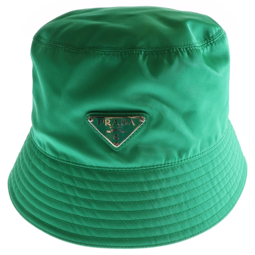 PRADA(プラダ) バケットハット グリーン Re-Nylon 帽子 1HC137