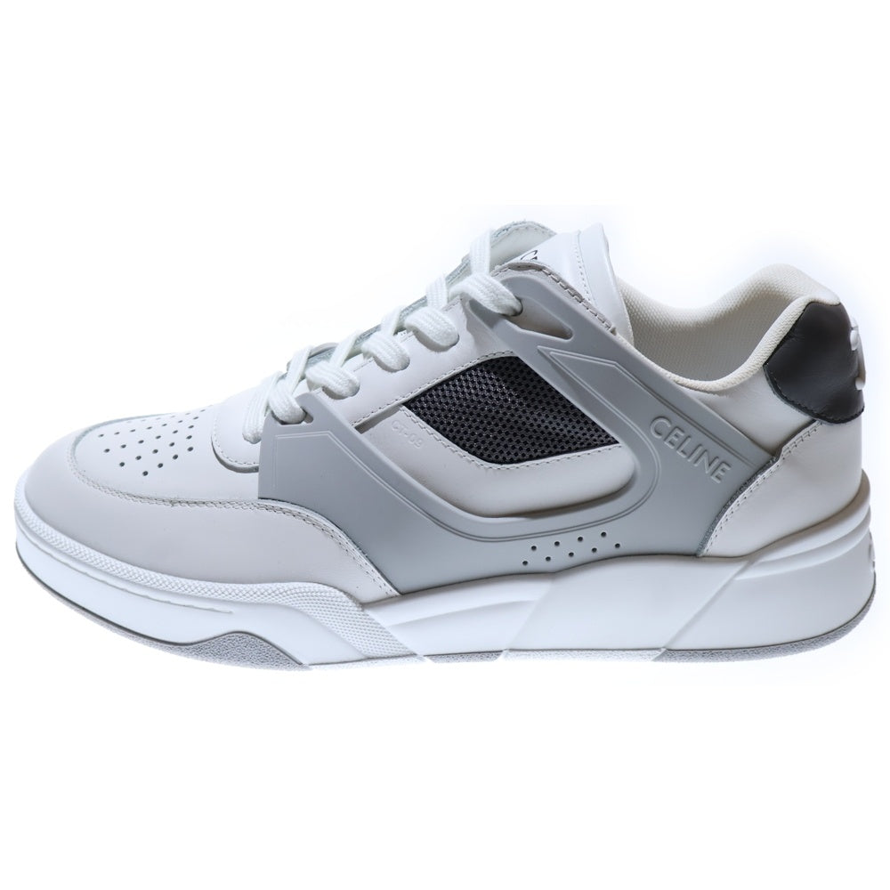 CELINE(セリーヌ) 25SS トレーナー CT-09 トリオンフ ロゴ レザー レースアップ ローカットシューズ スニーカー ホワイト/グレー