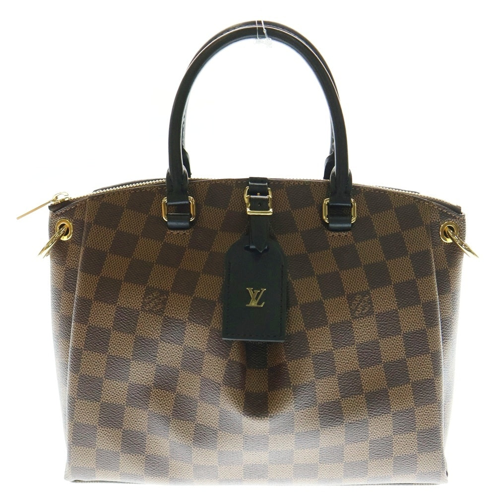 LOUIS VUITTON(ルイヴィトン) オデオン トートPM ダミエ PVC レザー 2WAY ハンド ショルダー トートバッグ ゴールド金具 ブラウン/ブラック N45282