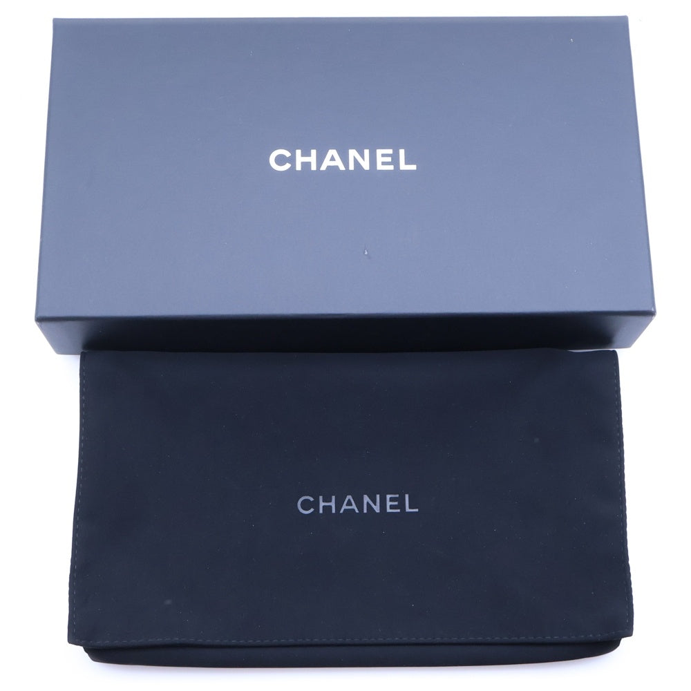 CHANEL(シャネル) マトラッセ クラシック ココマーク キャビアスキン レザー ロングウォレット 二つ折り長財布 ゴールド金具 ブラック 24番台